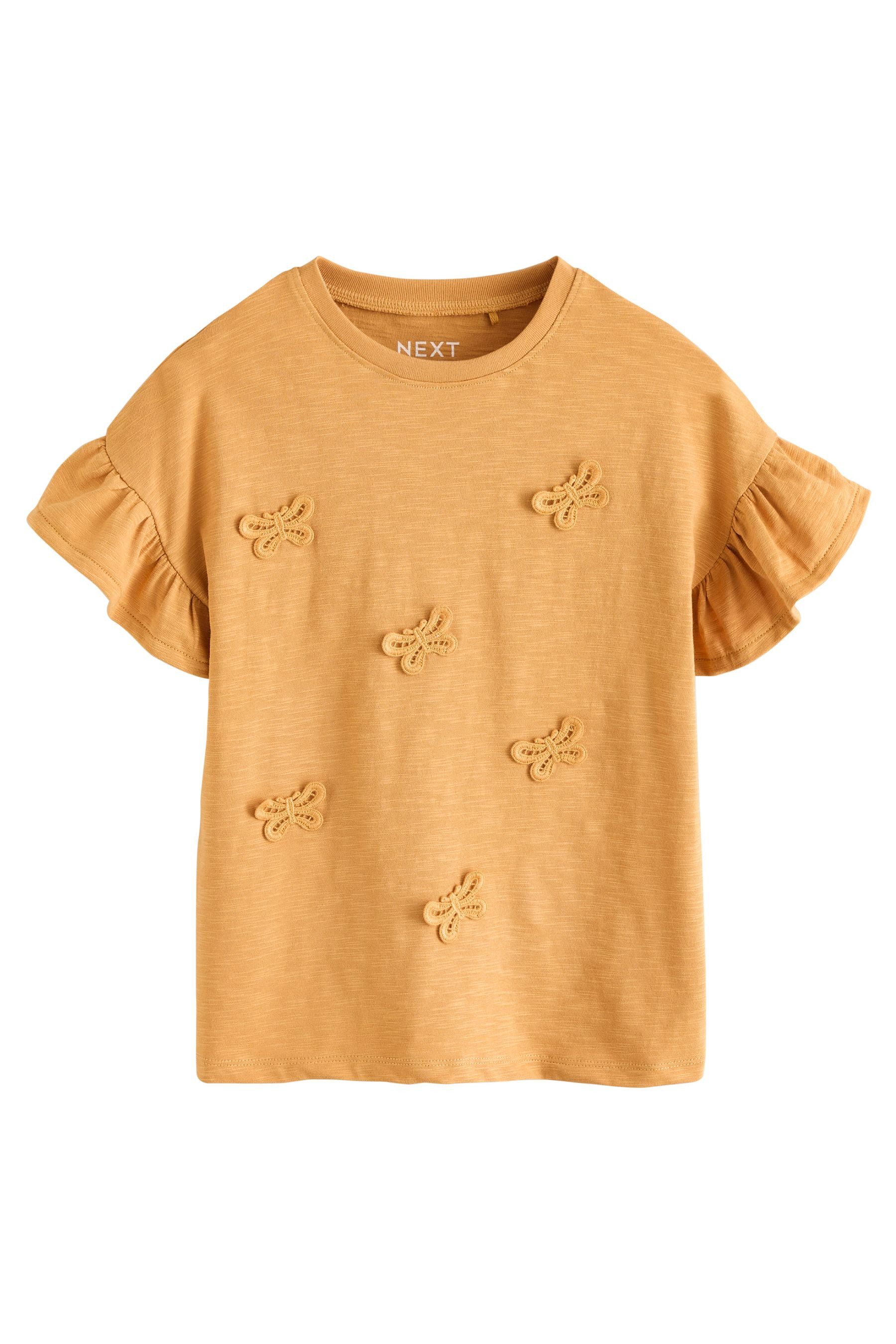 Next T-Shirt Kurzarmtop 100 % Baumwolle Schmetterling günstig online kaufen