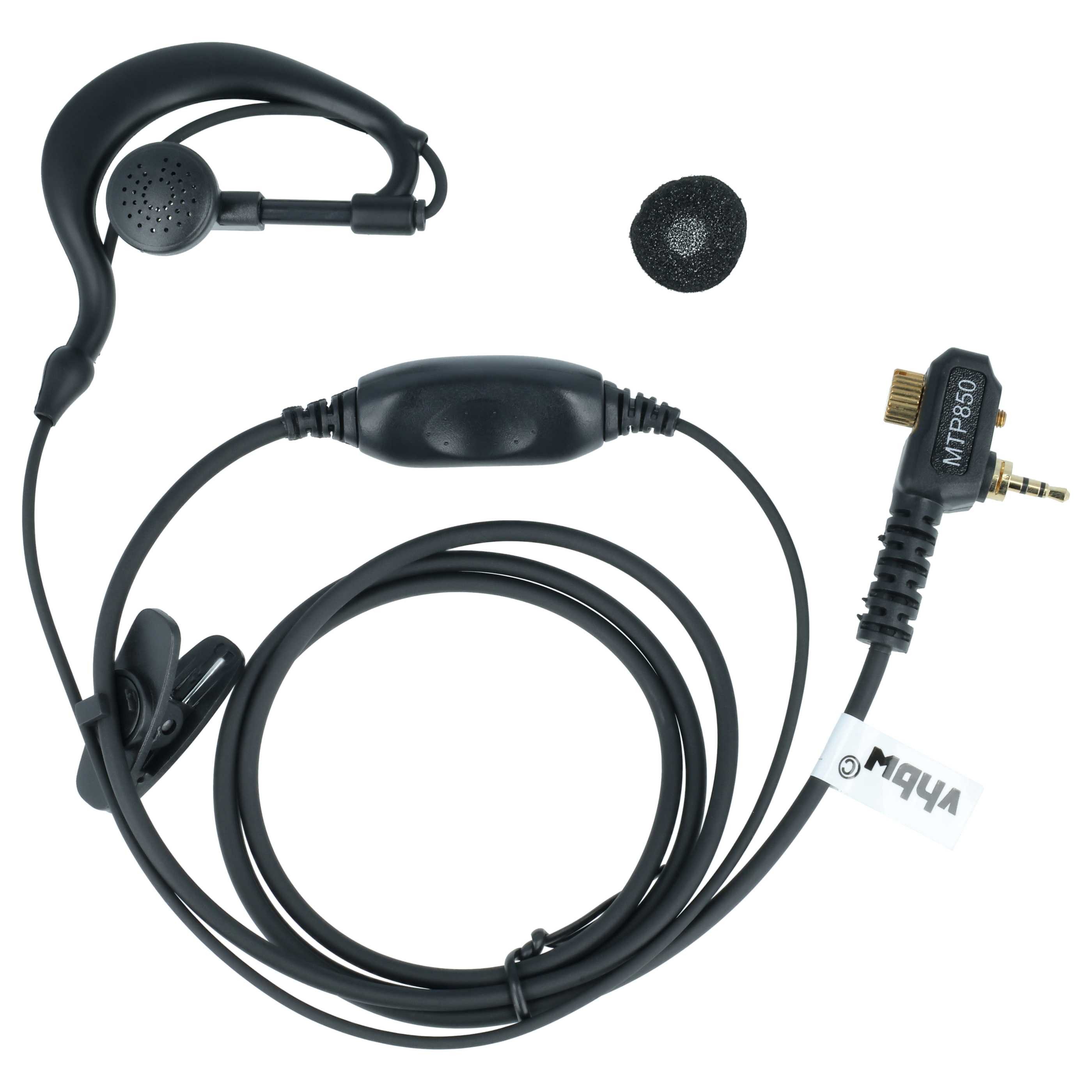 vhbw passend für Motorola MTH850, MTP850, MTH650, CEP400, Tetra, MTH600, Headset