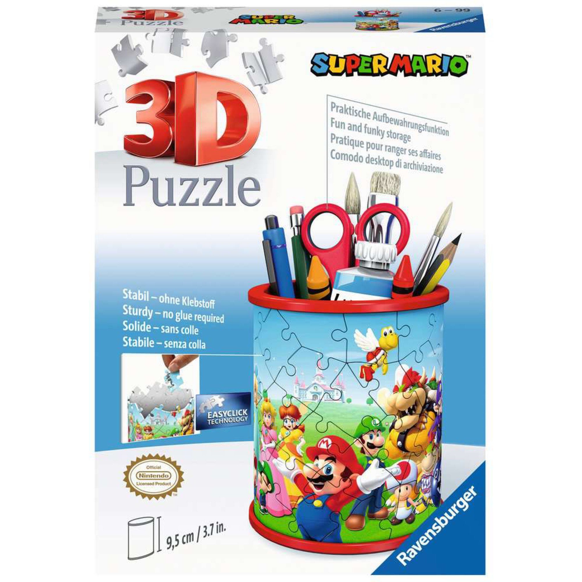 Ravensburger Puzzle Ravensburger 3D Puzzle Utensilo Super Mario, 54 Puzzleteile