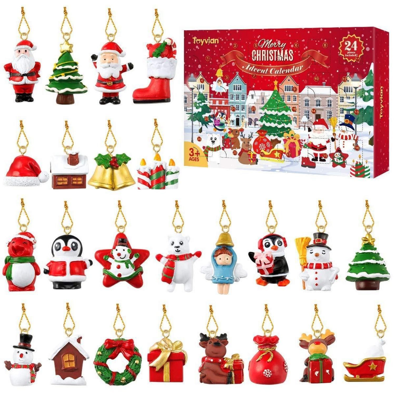 LuxusKollektion Adventskalender Adventskalender Ornamente hängend Retro