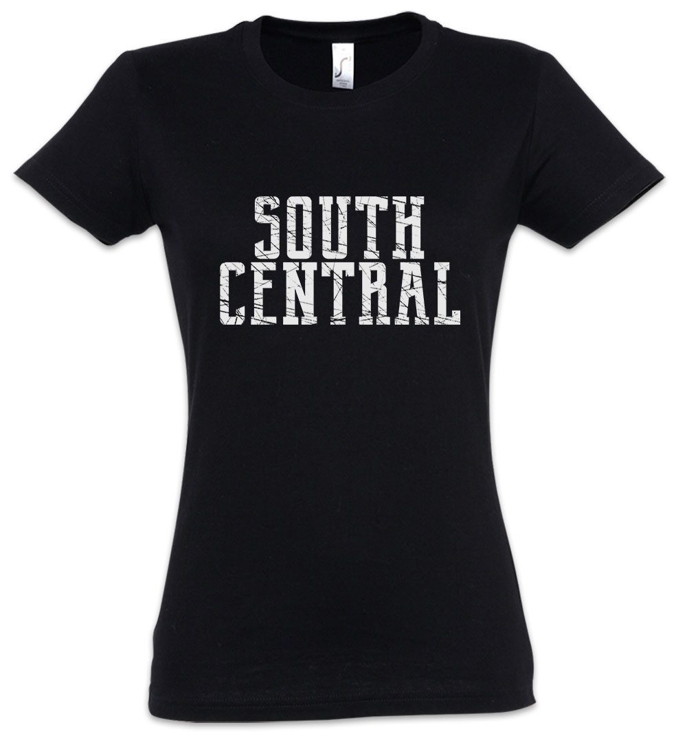 Urban Backwoods Print-Shirt South Central Varsity Damen T-Shirt Ghetto Gang Los Angeles LA (1-tlg) California Compton CA Gangsta