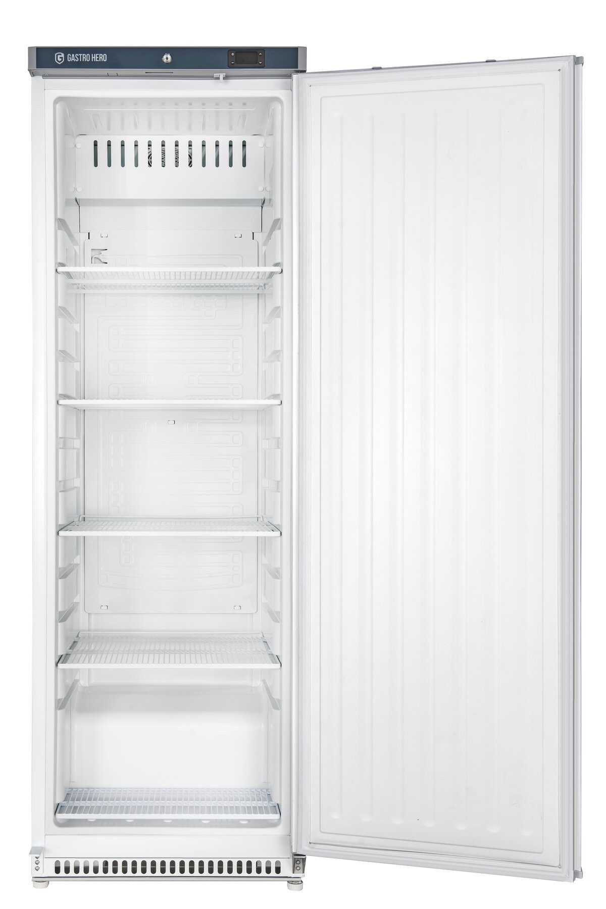 GastroHero Vollraumkühlschrank Lagerkühlschrank ECO 400 336 Liter Weiß Umluftkühlung LKSE400, 187.5 cm hoch, 60 cm breit, kompakte Kühllösung für Gastronomie und Gemeinschaftsküchen