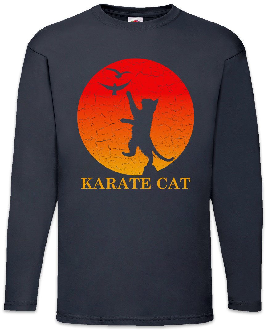 Langarmshirt Karate Cat Langarm T-Shirt Miau Katze Kid Katzen Liebhaber Kai Liebe