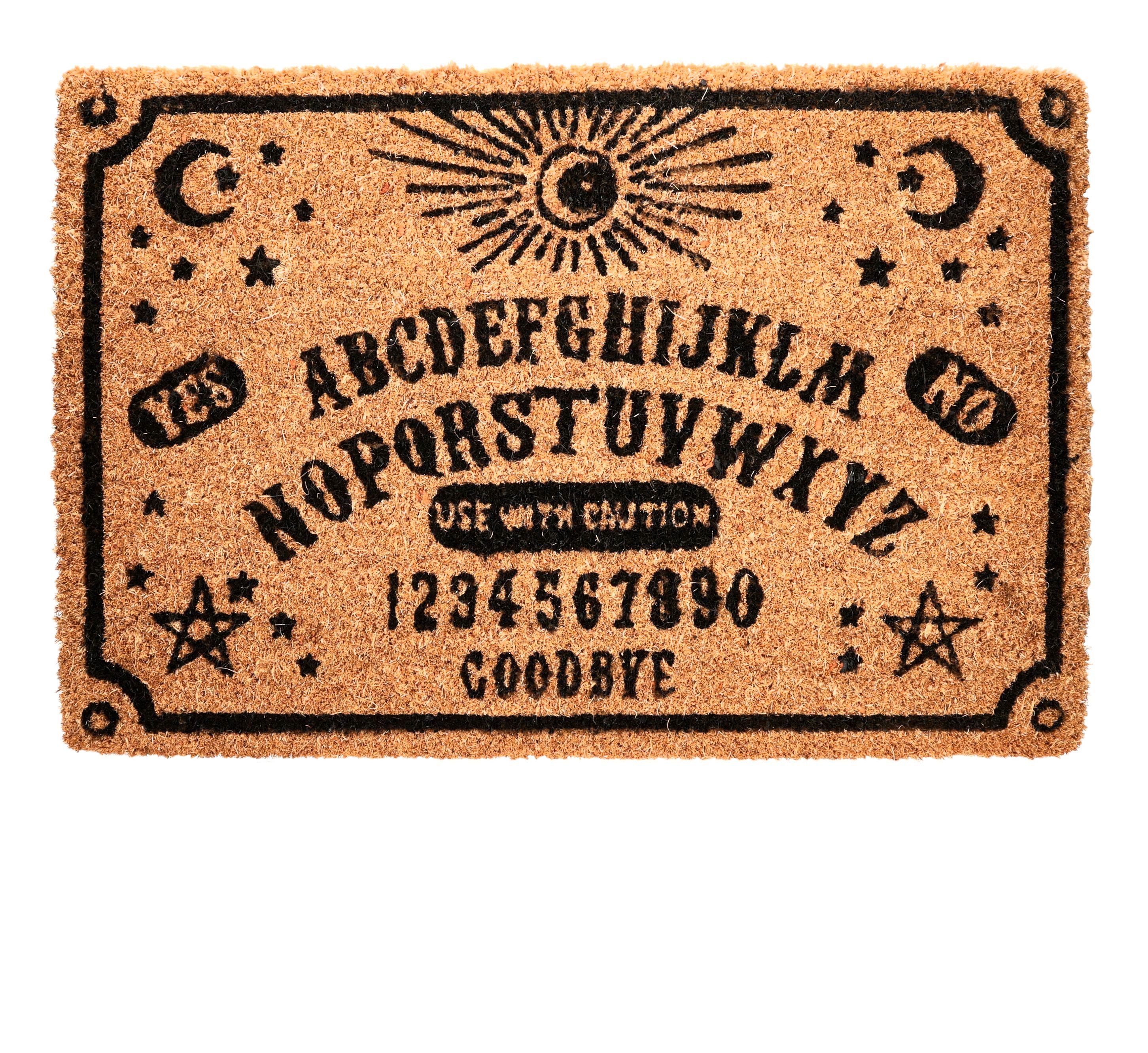Figuren Shop GmbH Fußmatte Ouija Fußmatte – Hexenbrett Deko Witchboard PVC Rückseite 60x40, Hauseingang
