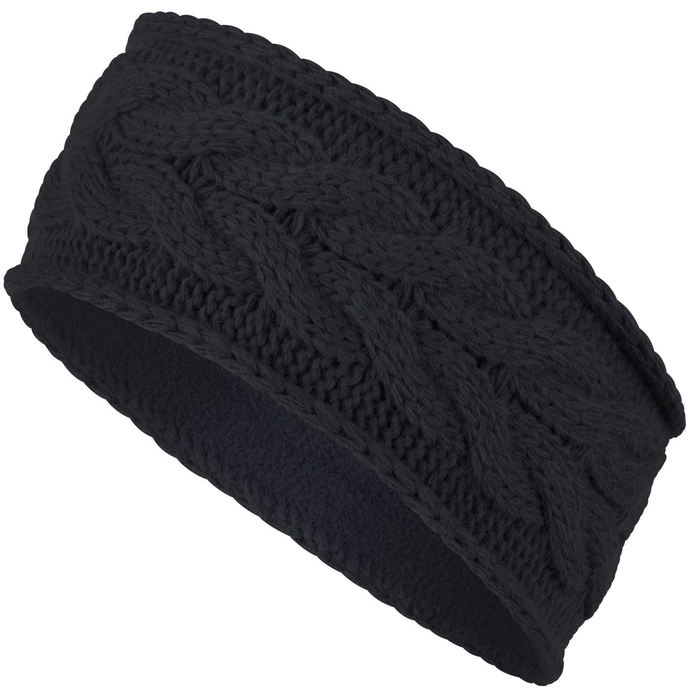 compagno Stirnband (1-St) Strick-Stirnband gefüttert Damen Strickband Winterstirnband Ohrenschützer Band Kopfband Winter