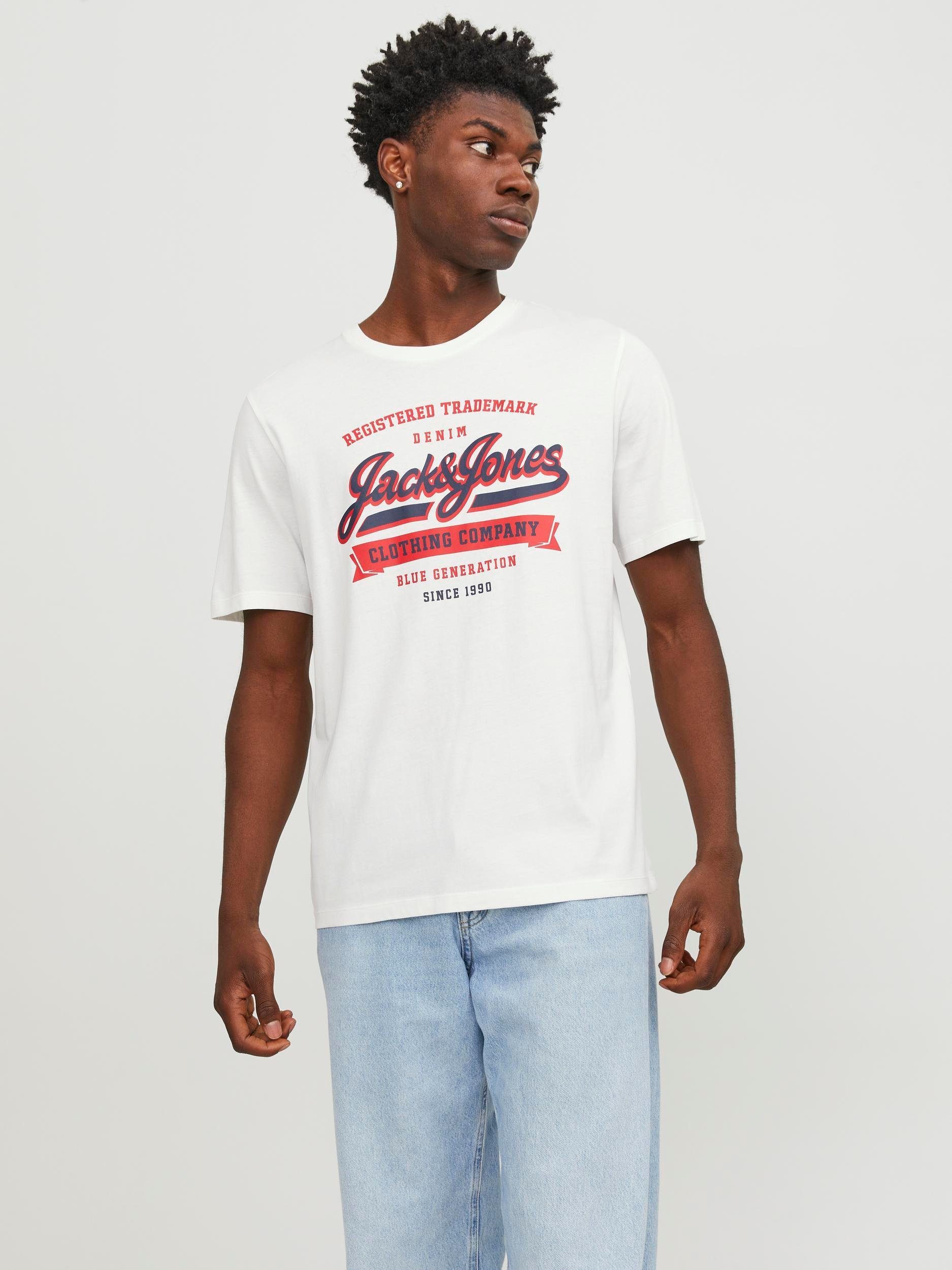 Jack & Jones Rundhalsshirt JJELOGO TEE SS O-NECK 2 COL SS24 SN