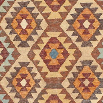 Wollteppich Kelim - Oriental - 208 x 154 cm - mehrfarbig, morgenland, rechteckig, Höhe: 4 mm, Wohnzimmer, Einzelstück