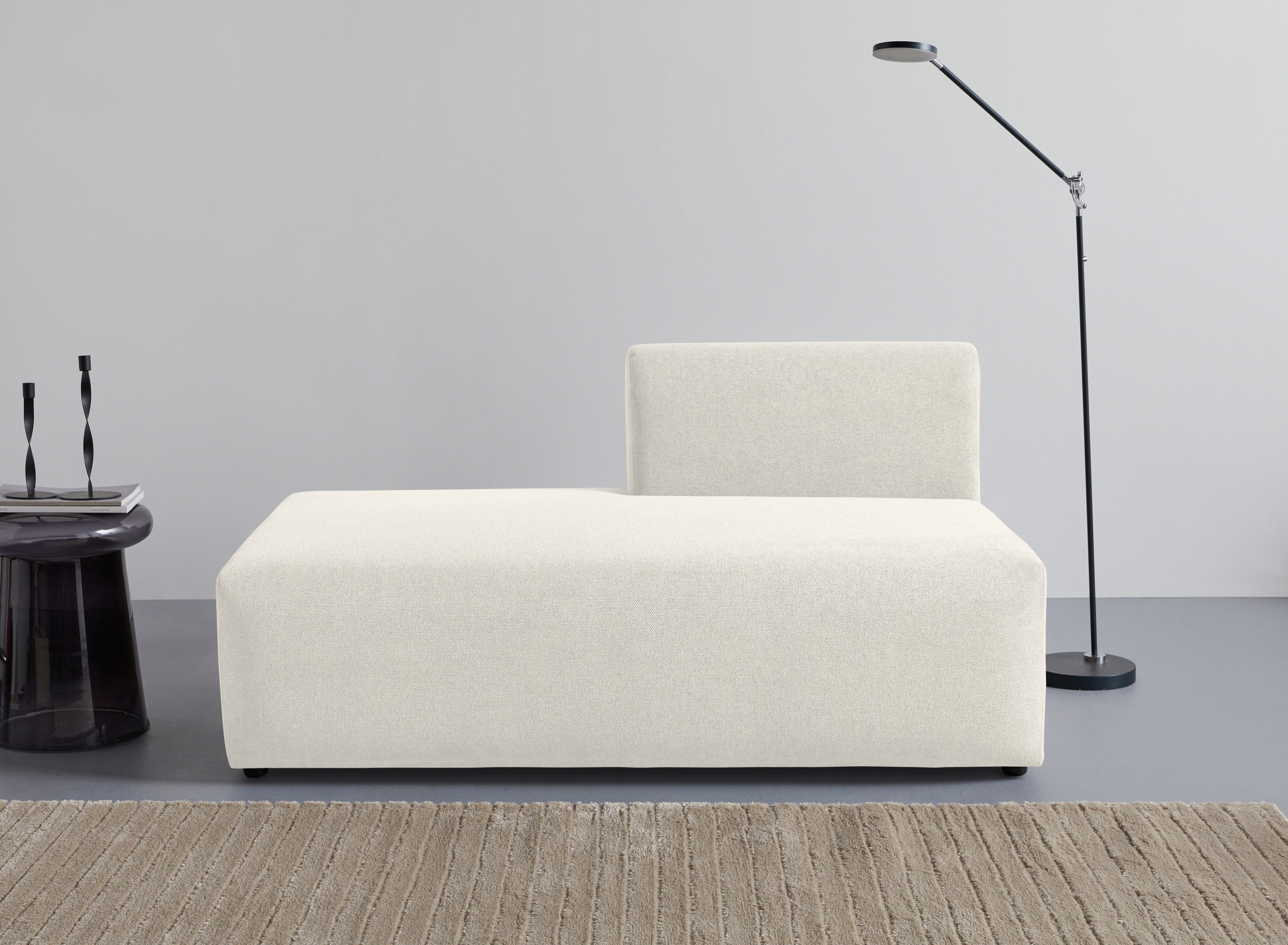 LeGer Home by Lena Gercke Chaiselongue LYZA Open end, Loungemöbel zum Relaxen, Maße B/T/H: 152/96/74 cm, als Modul oder separat verwendbar, für individuelle Zusammenstellung