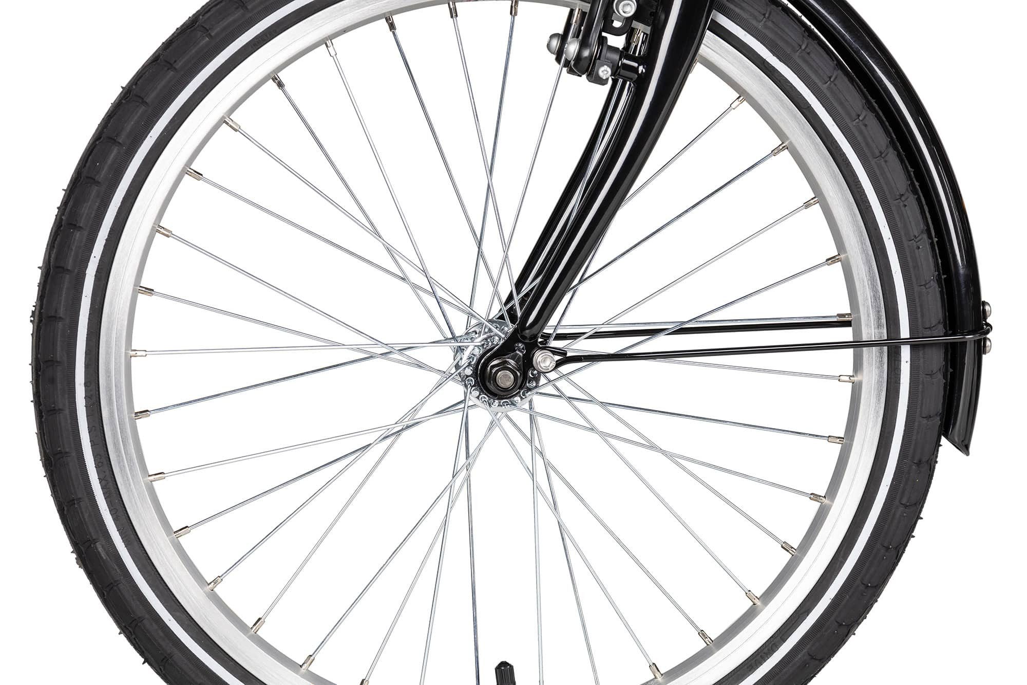 Chirp Dolphin 6 folding bike, 6-speed Shimano Tourney TY21 derailleur, space-saving folding design, black/grey