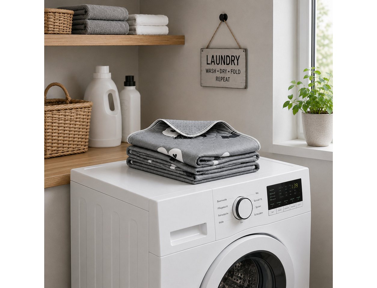 belviona Hundetoilette, 2-er Set Welpenunterlagen waschbar & wiederverwendbar, 61x46 cm, Hundeunterlage mit wasserdichter Unterseite, saugstark & rutschfest