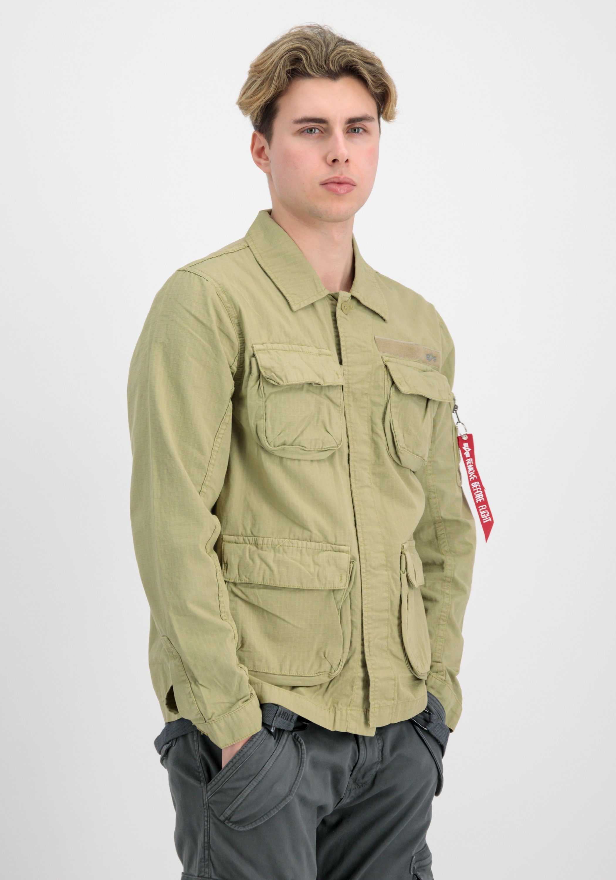 Alpha Overshirts Men light Ripstop Alpha Hemdjacke Industries - olive Industries Overshirt Cargo