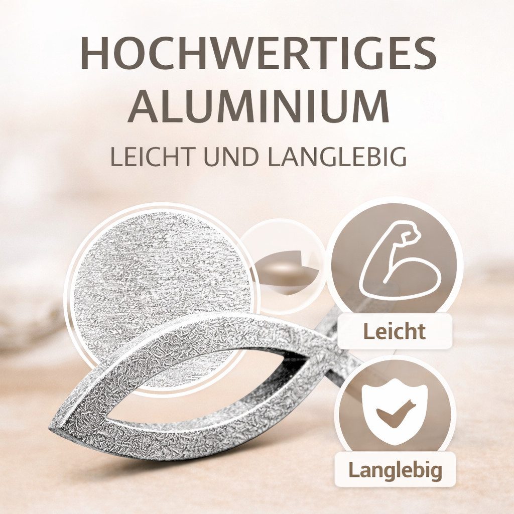 Gehlmann Dekofigur Kerzenstecker Fisch aus Aluminium