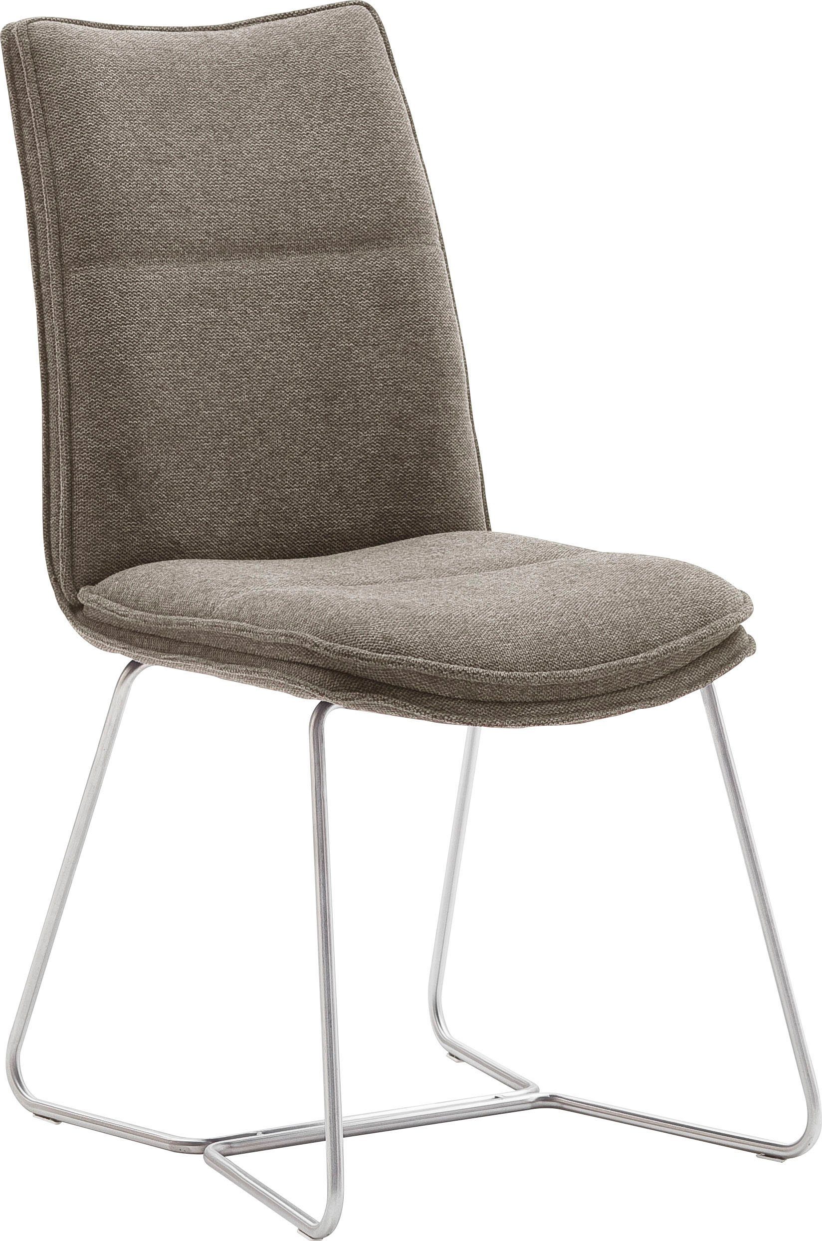 St), Edelstahl MCA (Set, Stuhl Stuhl gebürstet Cappuccino 120 Cappuccino | 2 bis Kg | furniture Hampton belastbar