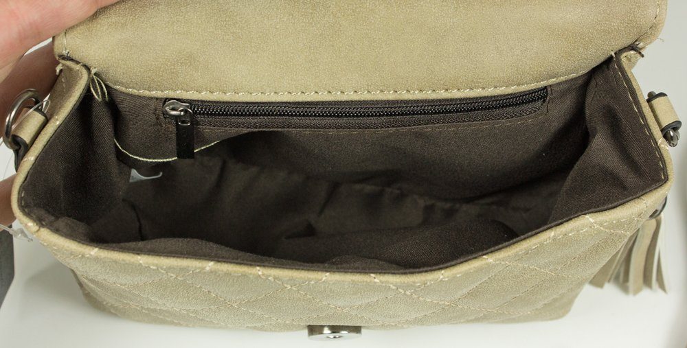 Trachtenland Trachtentasche - Handtasche Taupe Gesteppte Alessia