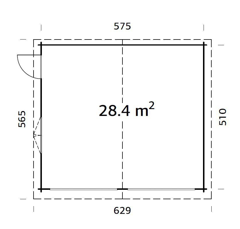 Palmako Garage Tor, 629x565x310 cm, ohne BxTxH: Roger, grau