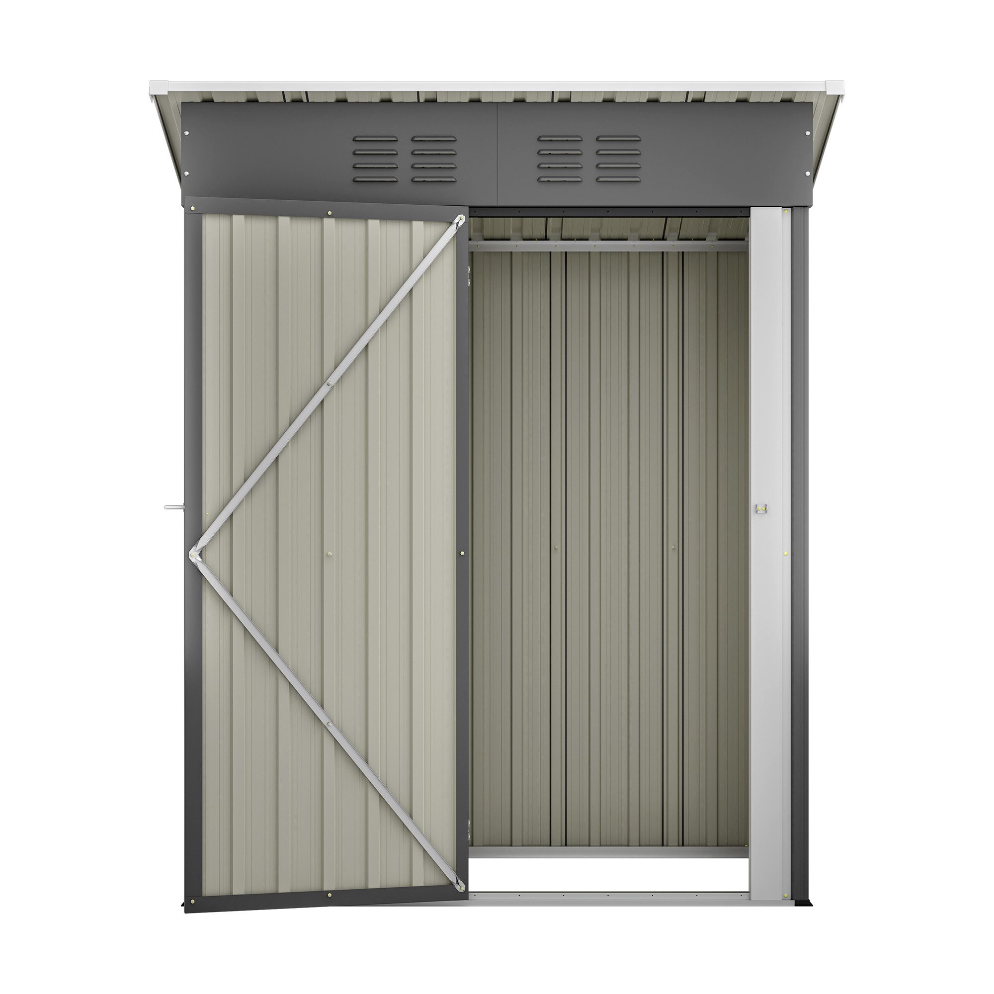 GIHAUVIA Gartenhaus Geräteschuppen Gerätehaus Pultdach Abschließbarer Garten Schuppen