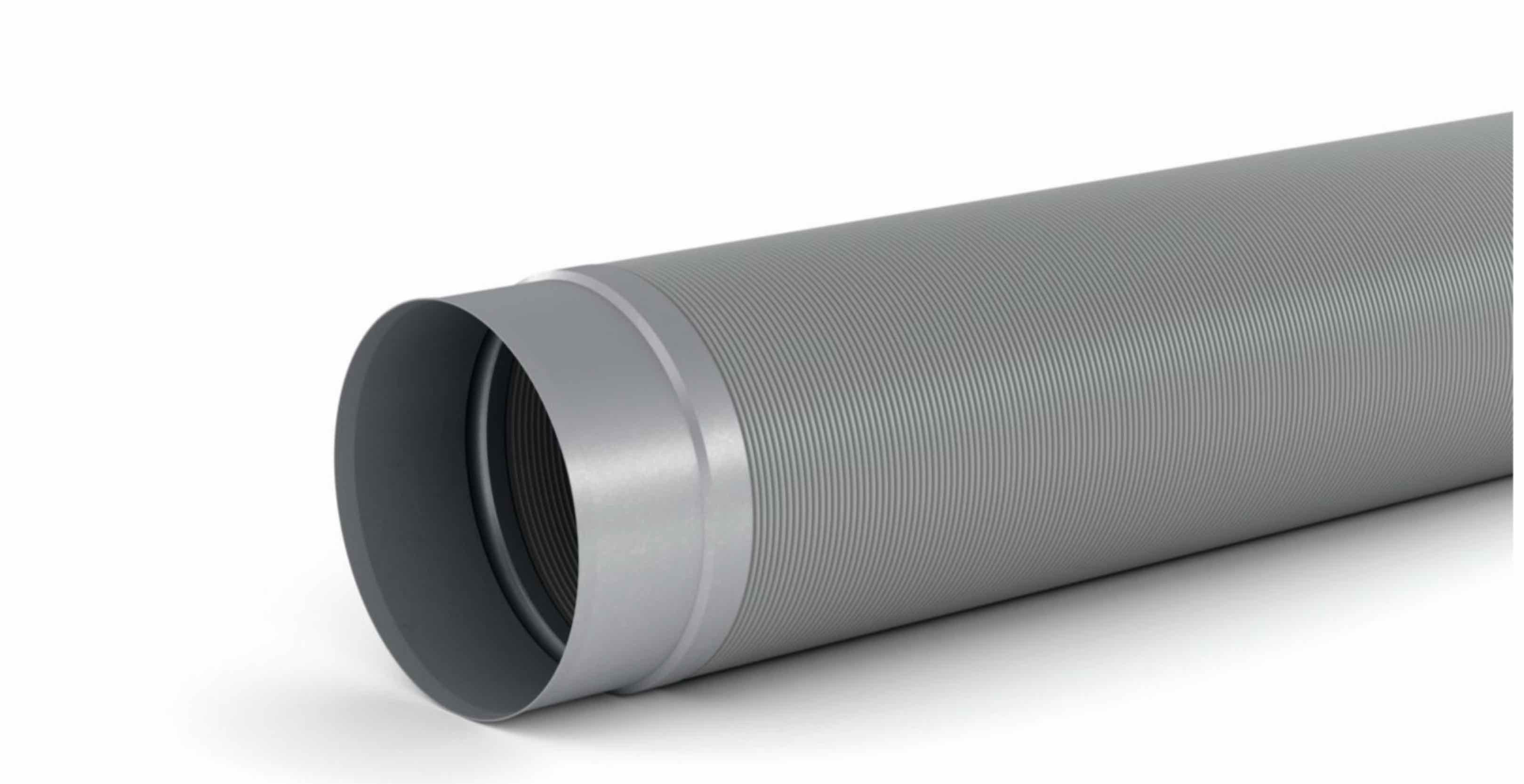 Naber Lüftungsschacht NABER SR-R flex 150 Rundrohr, Lüftungsrohr, Alu/Edelstahl, L 500 mm