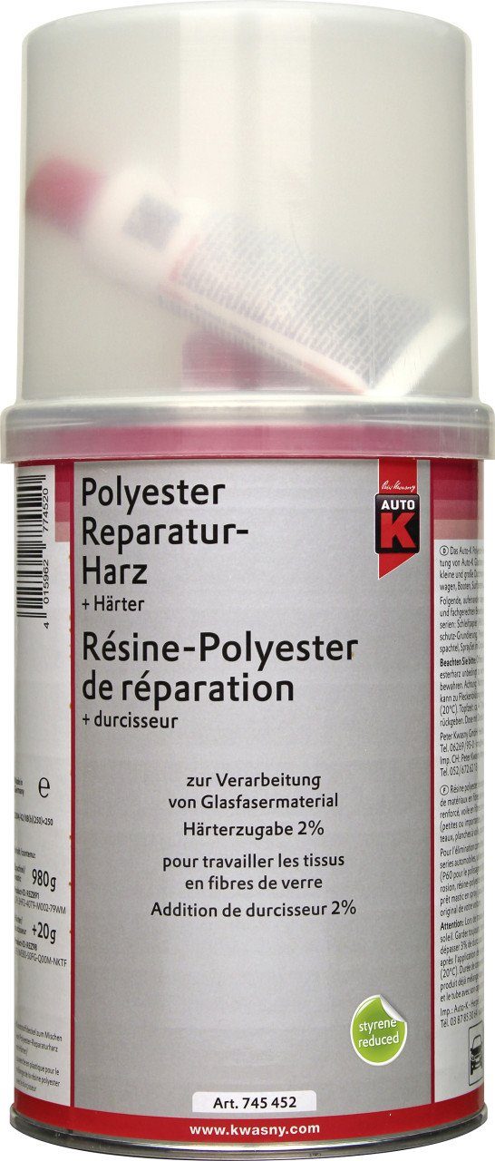 Auto-K Breitspachtel Auto-K Polyester Reparaturharz + Härter 1000g