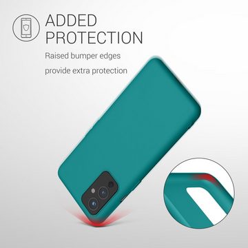 kwmobile Handyhülle Hülle für OnePlus 9 (EU/NA Version), Hülle Silikon - Soft Handyhülle - Handy Case Cover - Petrol matt