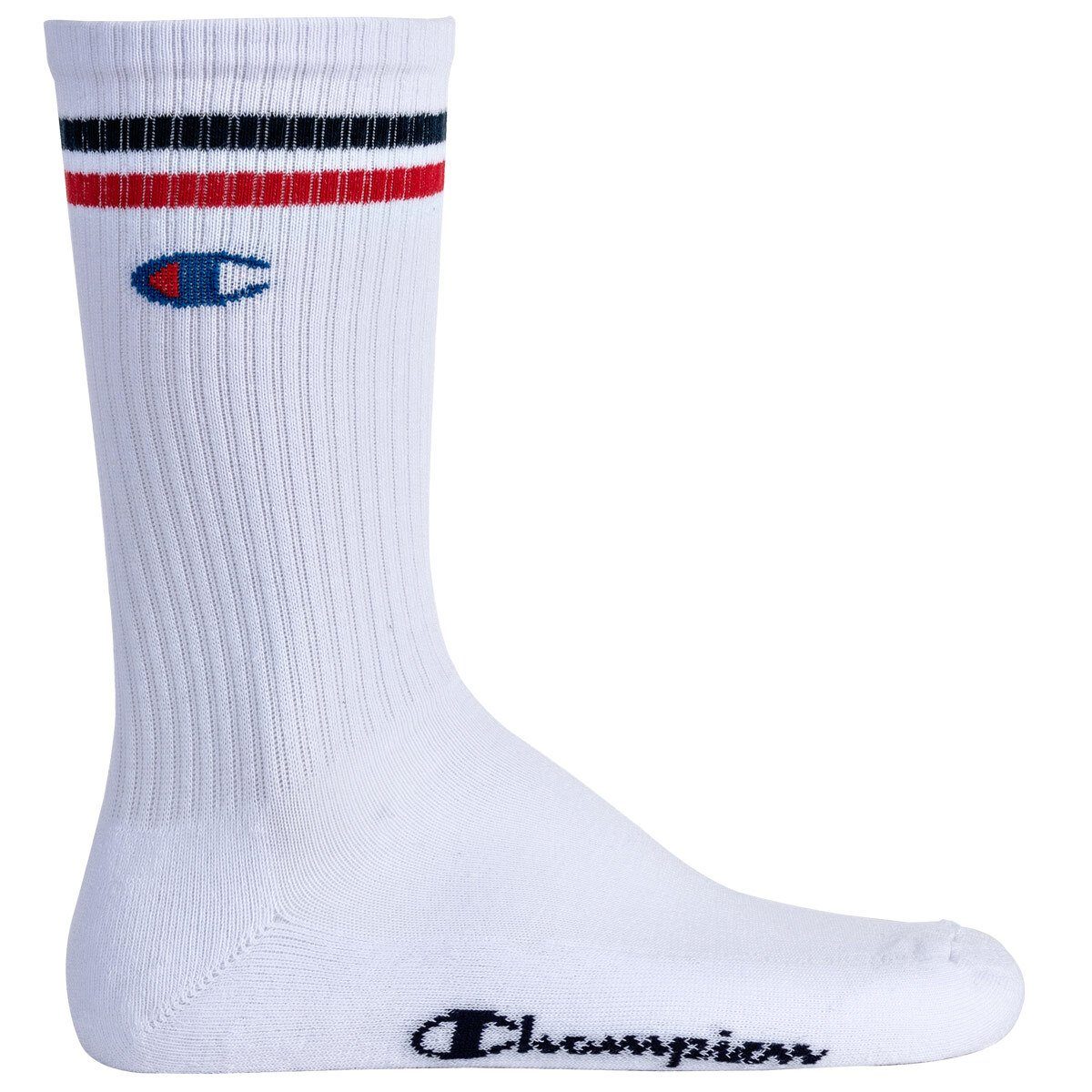 3 Socken, Kurzsocken Champion Socken, Logo Paar Unisex - Blau/Weiß/Grau Crew