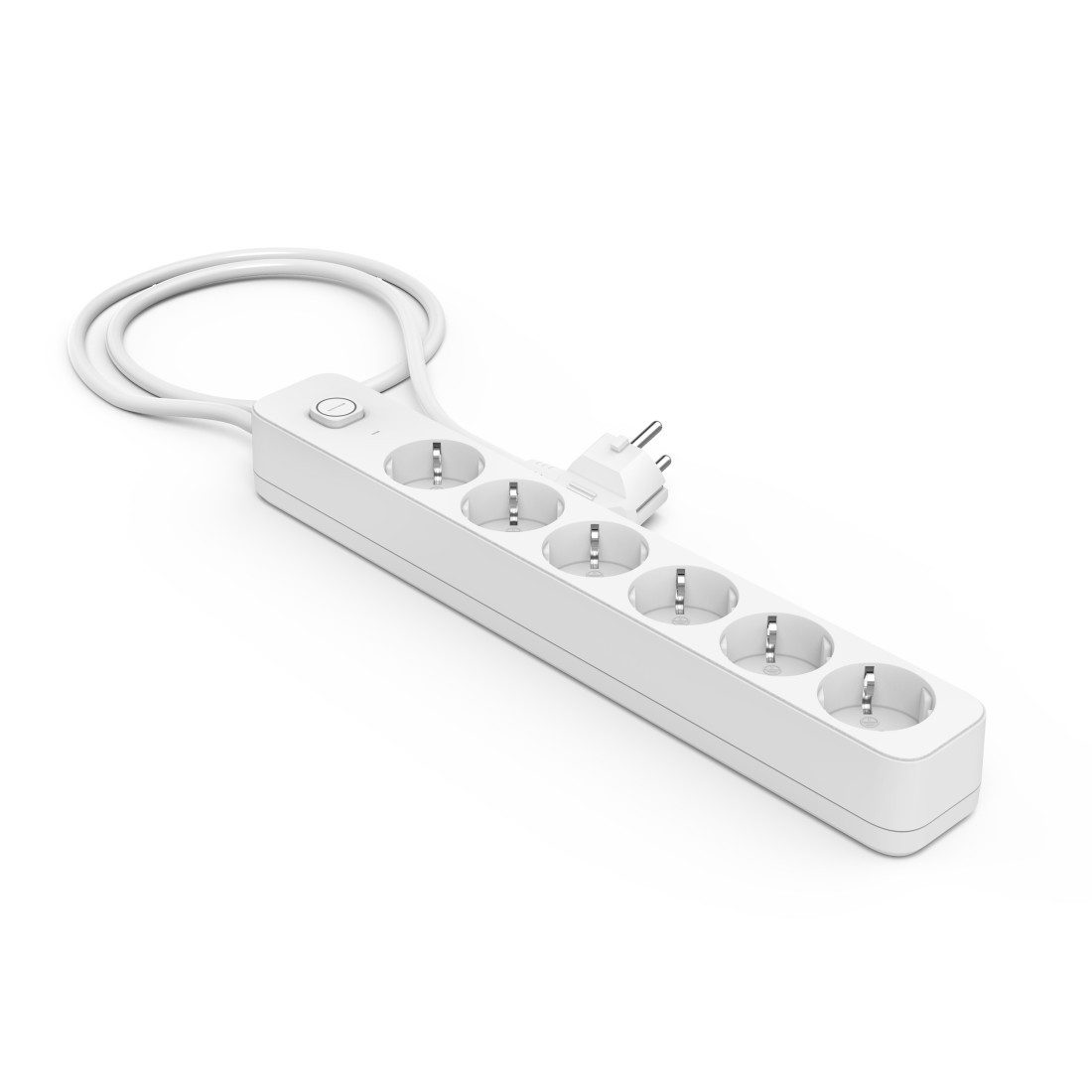Hama Mehrfachsteckdosenleiste 6 fach mit Schalter, weiß, 1,4m Kabel Steckdosenleiste 6-fach (Ein- / Ausschalter, Kabellänge 1,4 m)