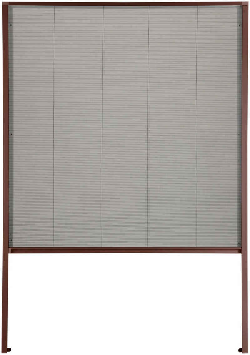 Insektenschutzrollo für Dachfenster, hecht international, transparent, verschraubt, braun/anthrazit, BxH: 110x160 cm