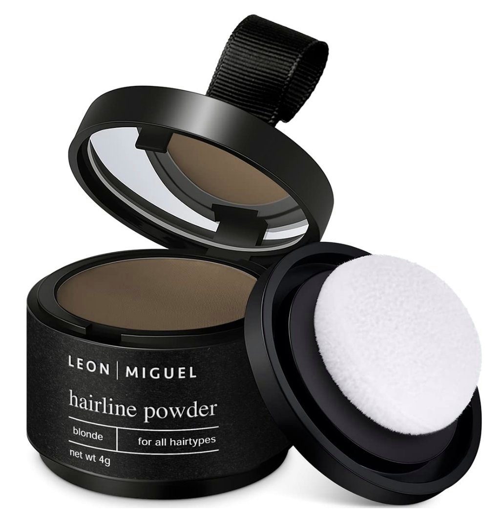 Leon Miguel Haaransatz-Farbpuder Hairline Powder - Haar Concealer zum Ansatz kaschieren - 4g, Ohne Rückstände