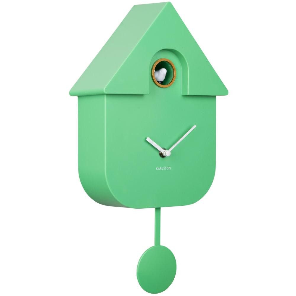 Karlsson Uhr Kuckucksuhr Wall Clock Modern Cuckoo Hellgrün (41cm)
