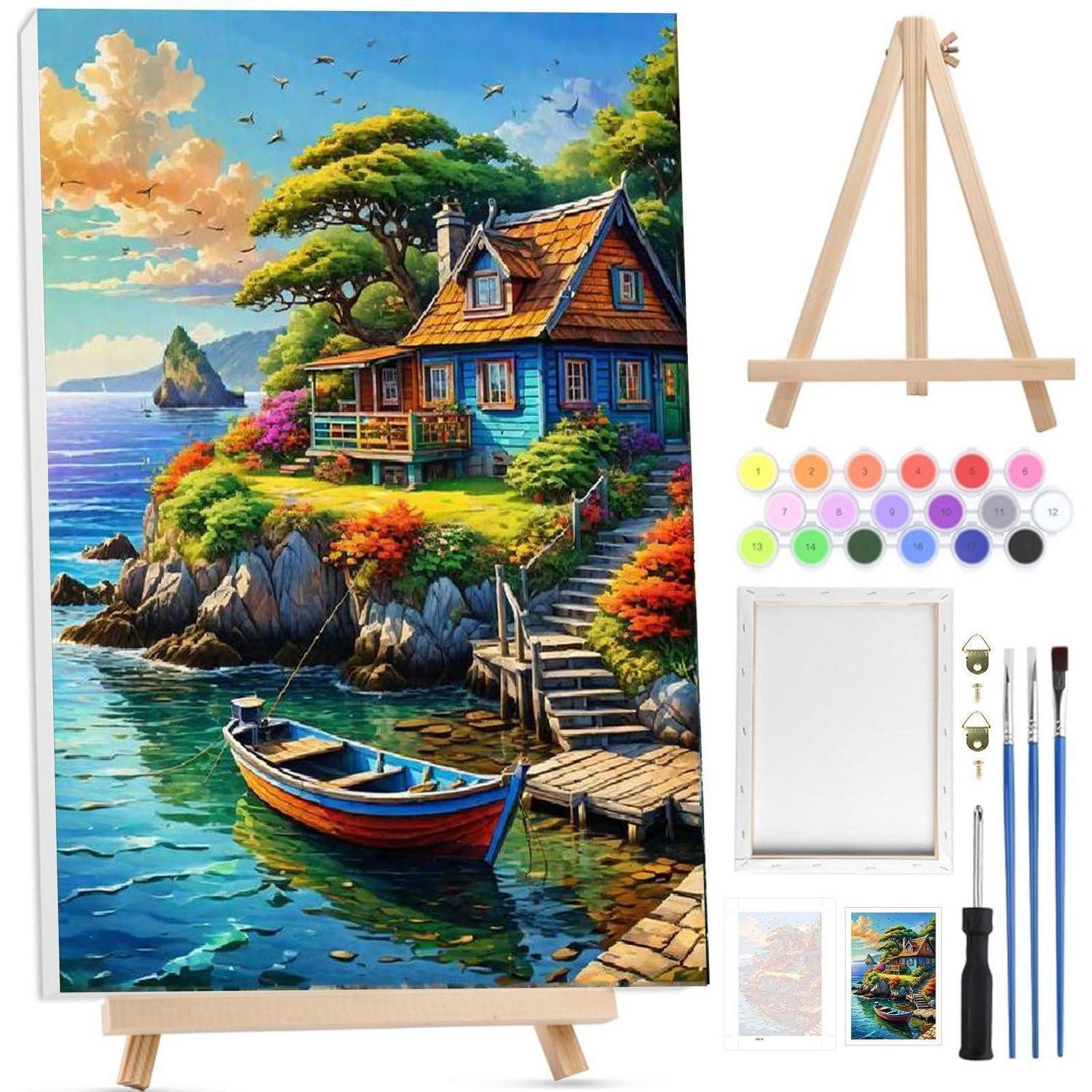 LuxusKollektion Malen nach Zahlen Malen nach Zahlen mit Rahmen 20x30cm (1-St)