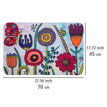 Badematte Rollin'Art Full Bloom WENKO, Höhe 7 mm, rechteckig, BxL: 45 x 70 cm