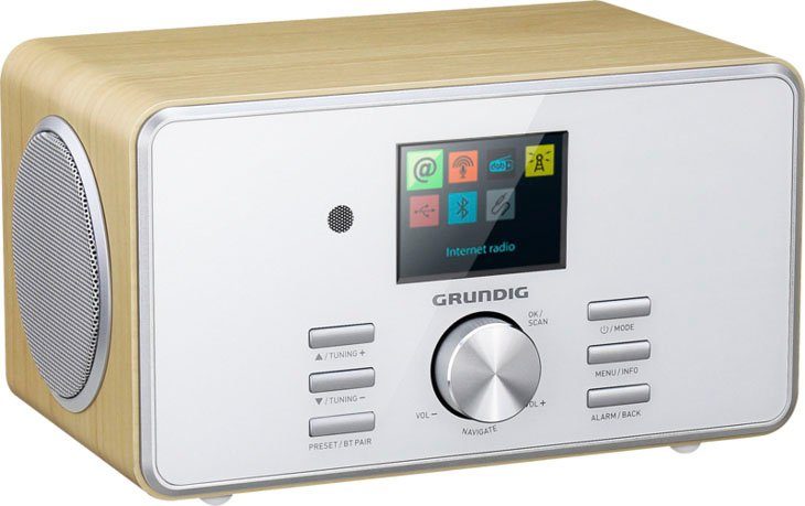 Grundig DTR 5000 X Internet-Radio (DAB), FM-Tuner W) mit Internetradio, Eiche (Digitalradio 14 FM-Tuner, RDS