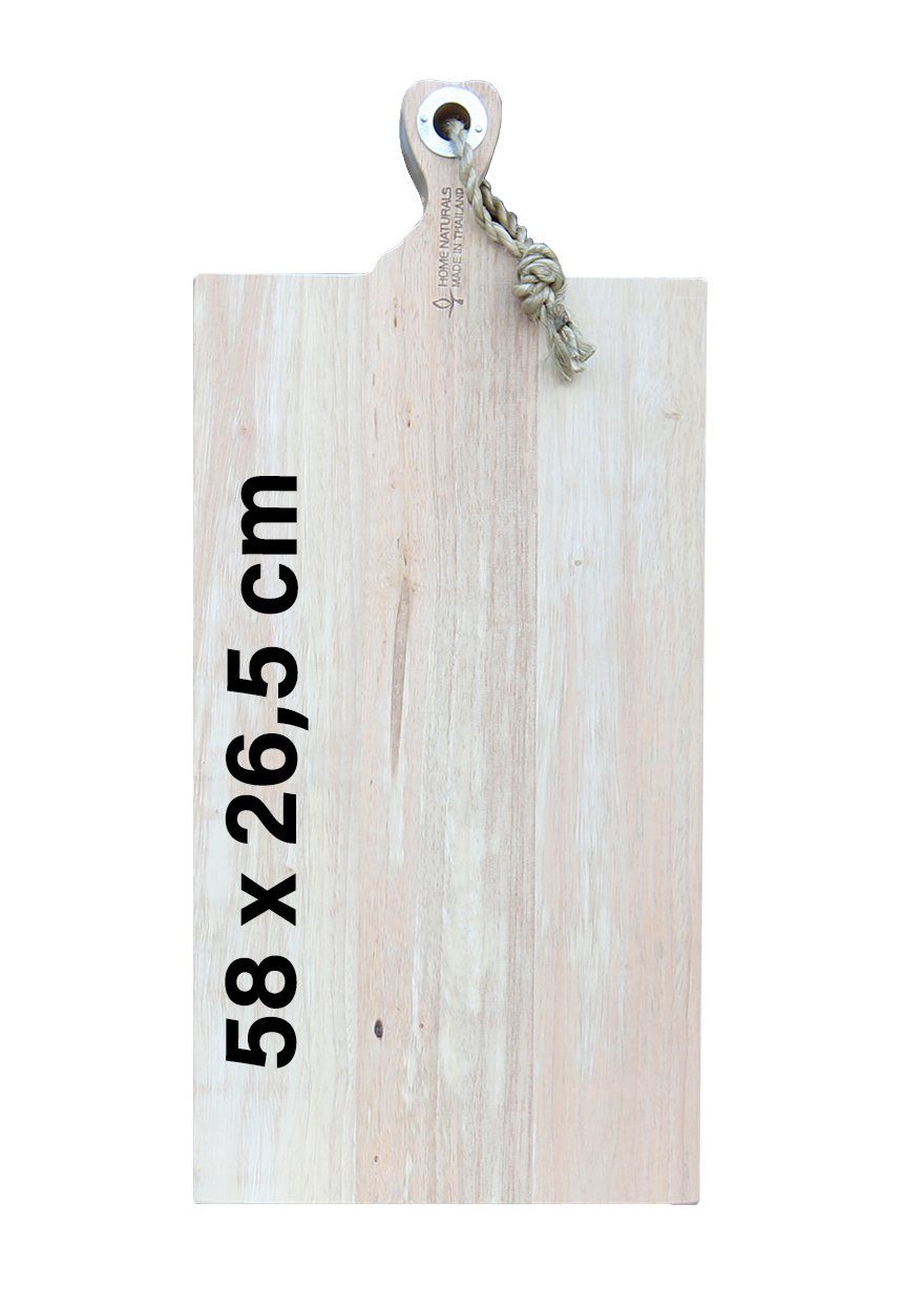 Steelboxx Schneidebrett Servierbrett aus Mango-Holz mit Griff Gr. XL 58cm x 26,5 x 3,5, (1, 1-St), Lebensmittelecht und natürlich aus massivem Mangoholz gefertigt | Schneidebretter