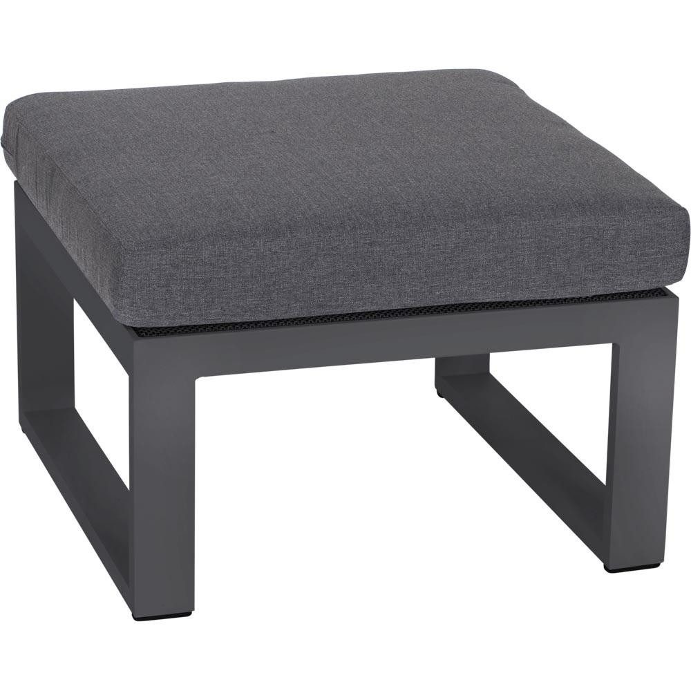Gartenstuhl Pina Colada Loungehocker Aluminium Olefin Anthrazit 65 x 65 x 44 cm