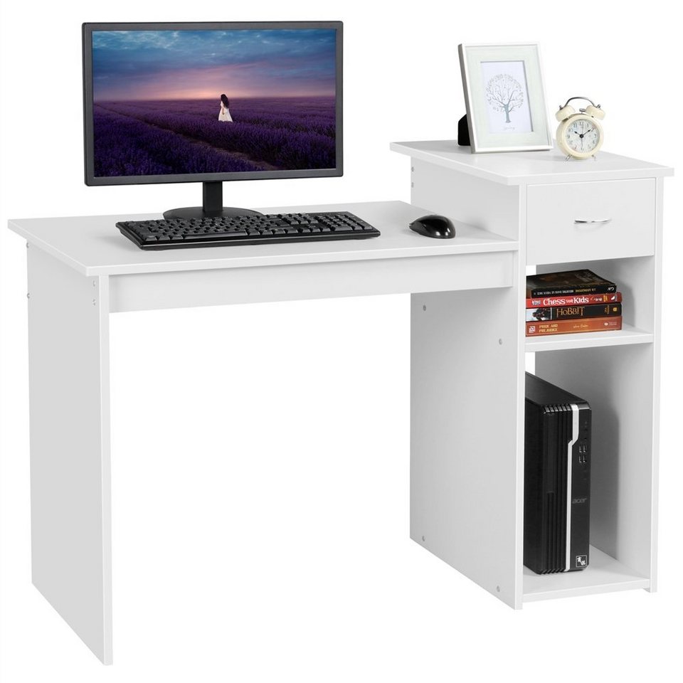 Ablagefach und mit Schreibtisch, Computertisch Schublade Yaheetech