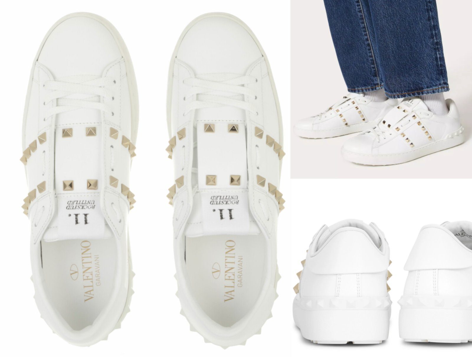 Valentino Valentino Garavani Unisex Rockstud Untitled Sneakers Studs Schuhe Shoe  Sneaker