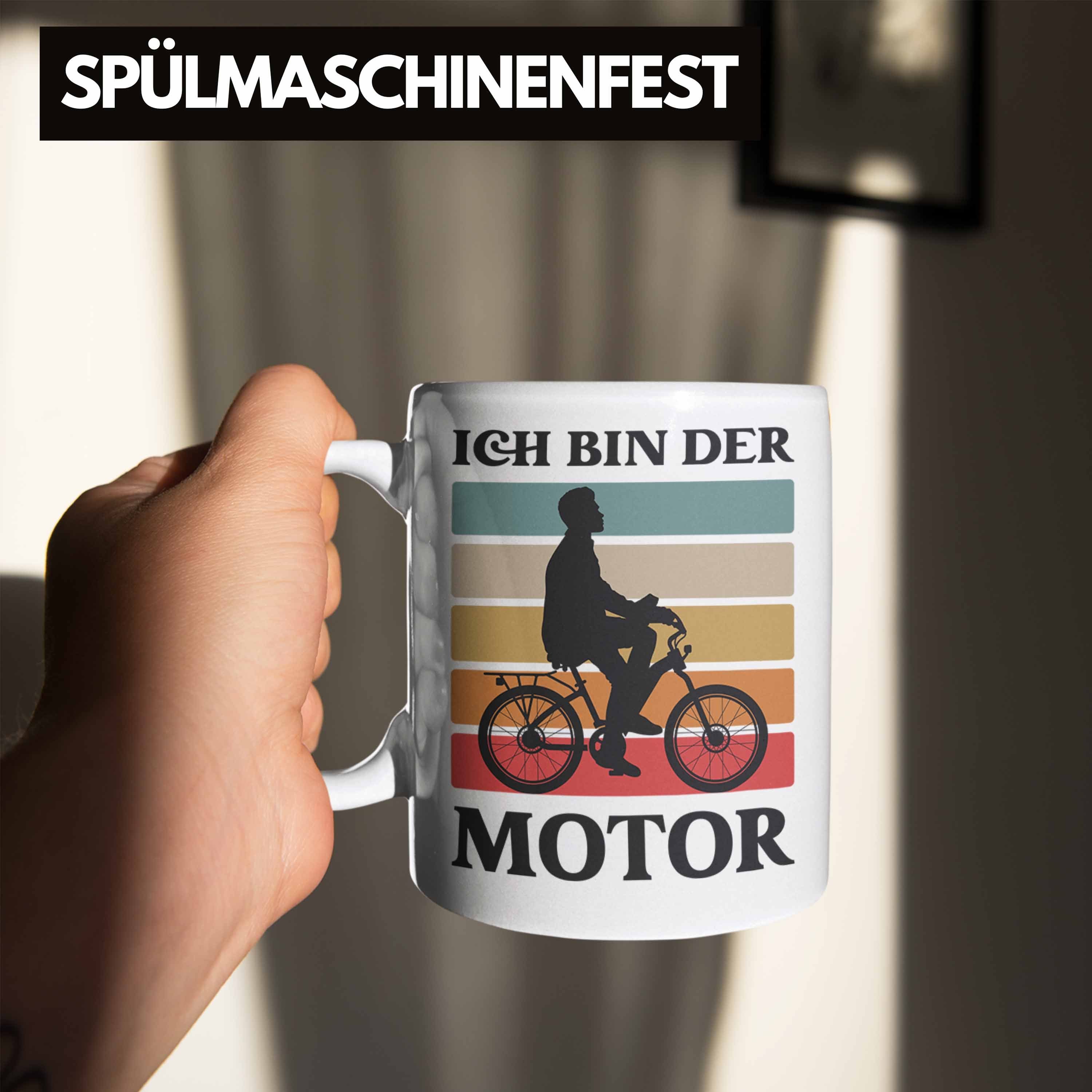 mit Trendation Geschenkidee - Geschenk Weiss Tasse Lustig Tasse Fahrradfahrer Radfahrer Rennrad Spruch Mountainbike Trendation