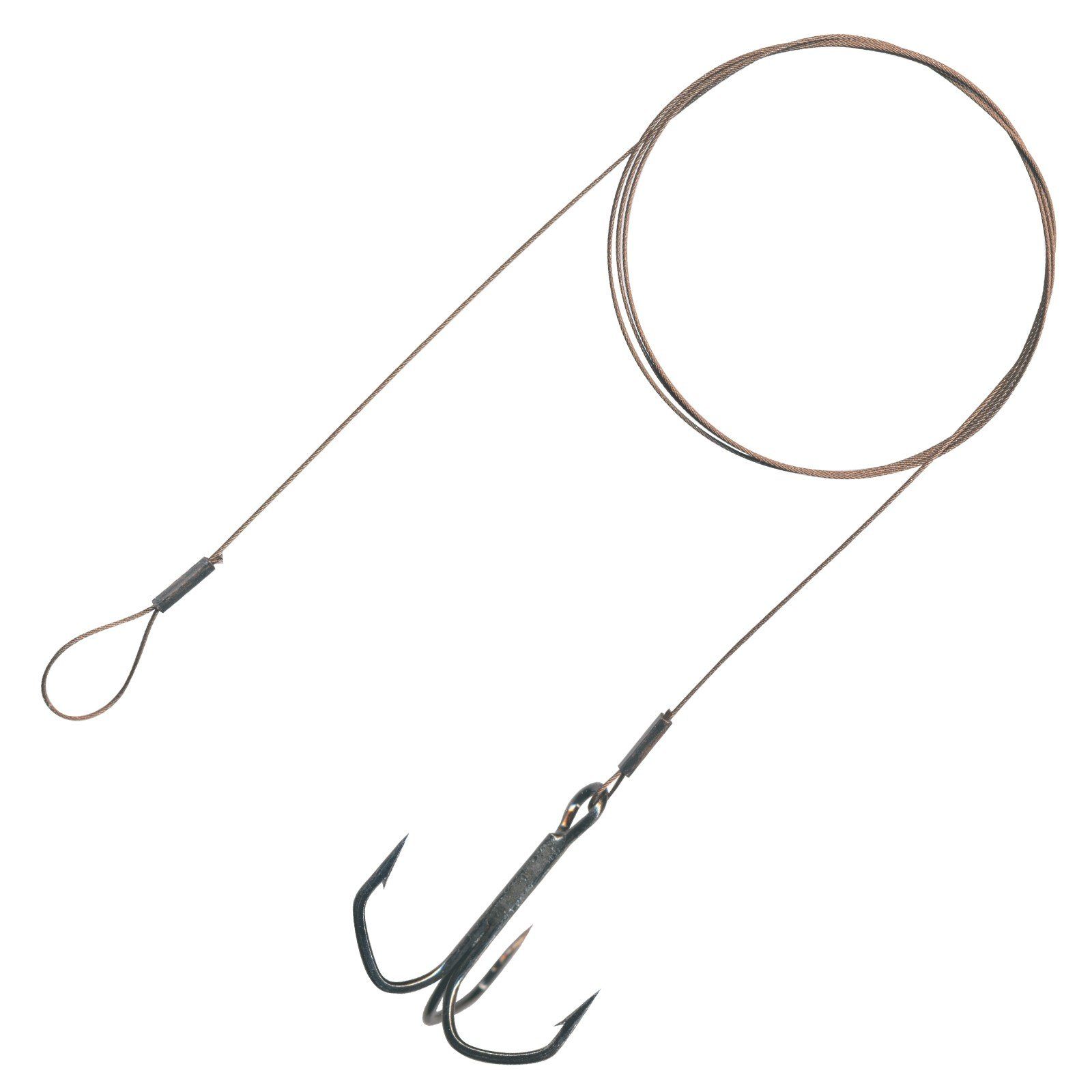 flexonit Vorfachschnur, 50 m Länge, flexonit Masterserie mit VMC Haken 8573BN 50cm 0,27mm 1 Stahlvorfach