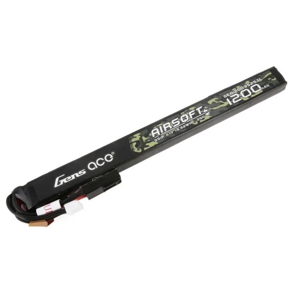Gens ace 25C 1200mAh 3S1P 11.1V Airsoft Gun Lipo Battery with mini Akku