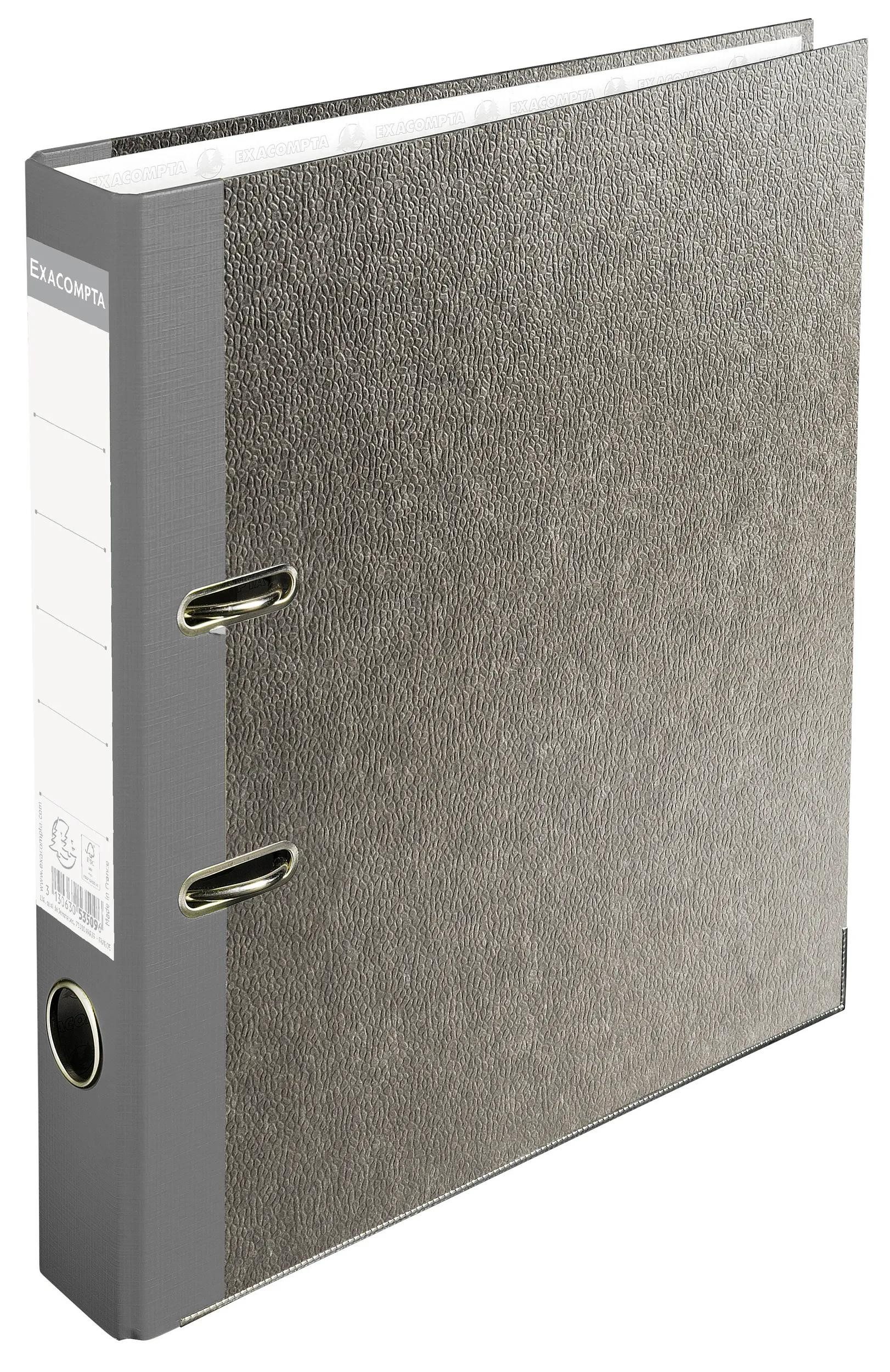 EXACOMPTA Aktenordner 20x Ordner Wolkenmarmor 2Ring 50mm Rücken A4 grau 53509E, Ordner Wolkenmarmor