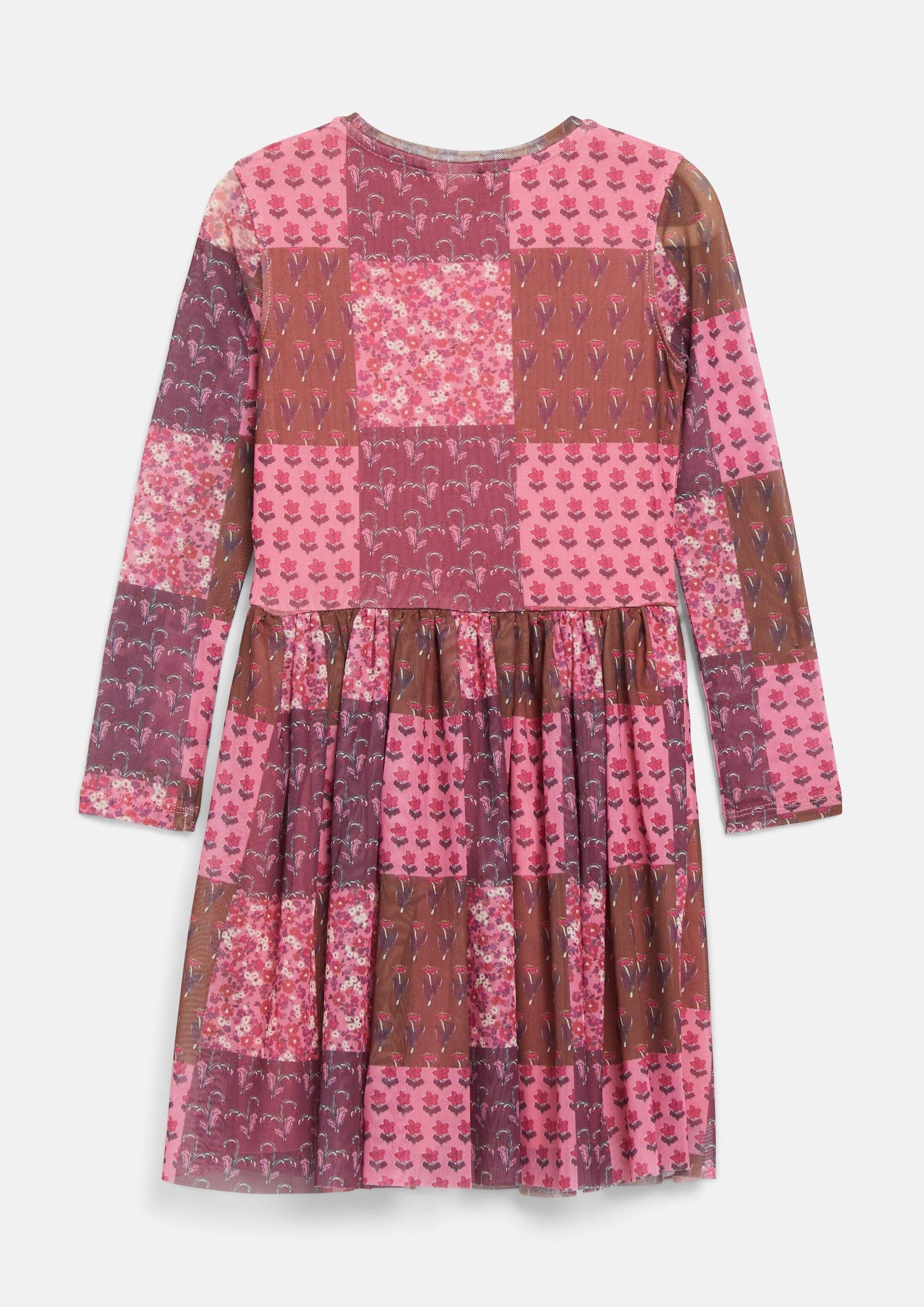 s.Oliver Minikleid Kleid Kurzes Meshkleid mit All-over-Print – Bild 2 von 4