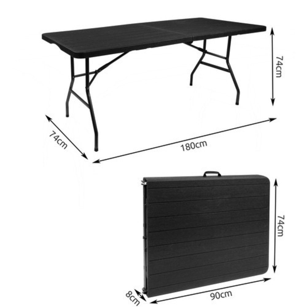 Gardlov Gartentisch Klapptisch Campingtisch 180 cm (Spar-Set, 1-St., wetterfest), Beständig gegen Feuchtigkeit, UV-Strahlen & leichte Verschmutzungen