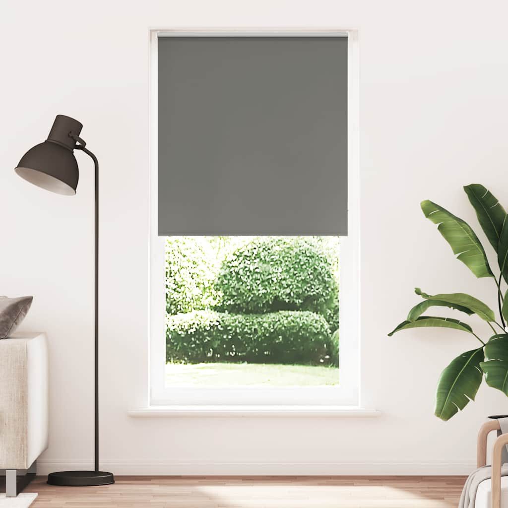 Rollo Verdunkelungsrollo Grau 115x210cm Stoffbreite 110,7cm Polyester, vidaXL
