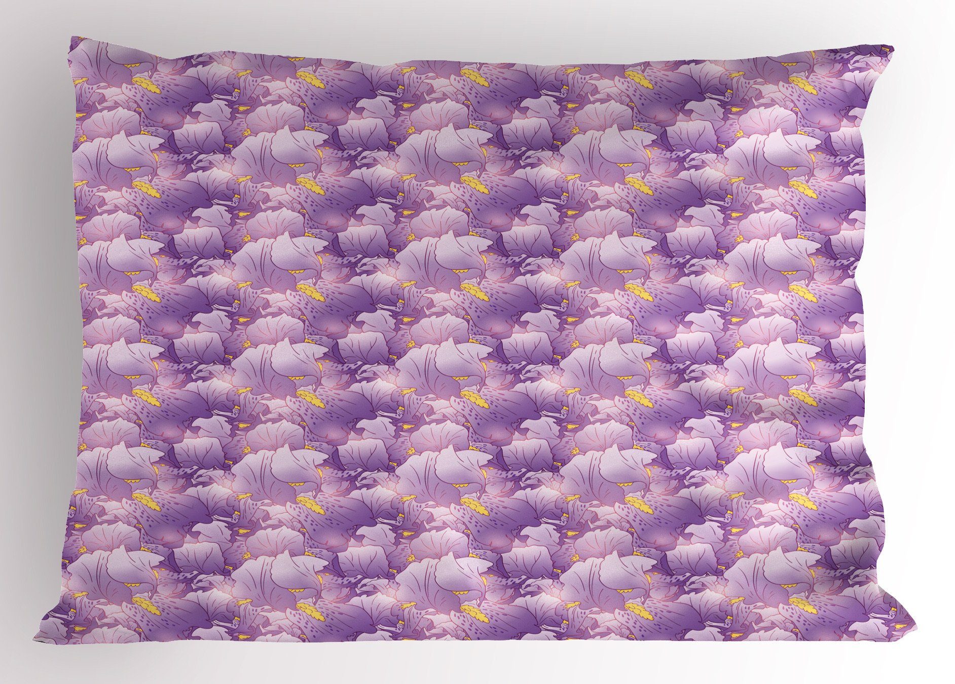 Blumen Dekorativer Iris-Blumen Gedruckter Stück), Abakuhaus Standard Size (1 King Kissenbezug, Effekt Kissenbezüge