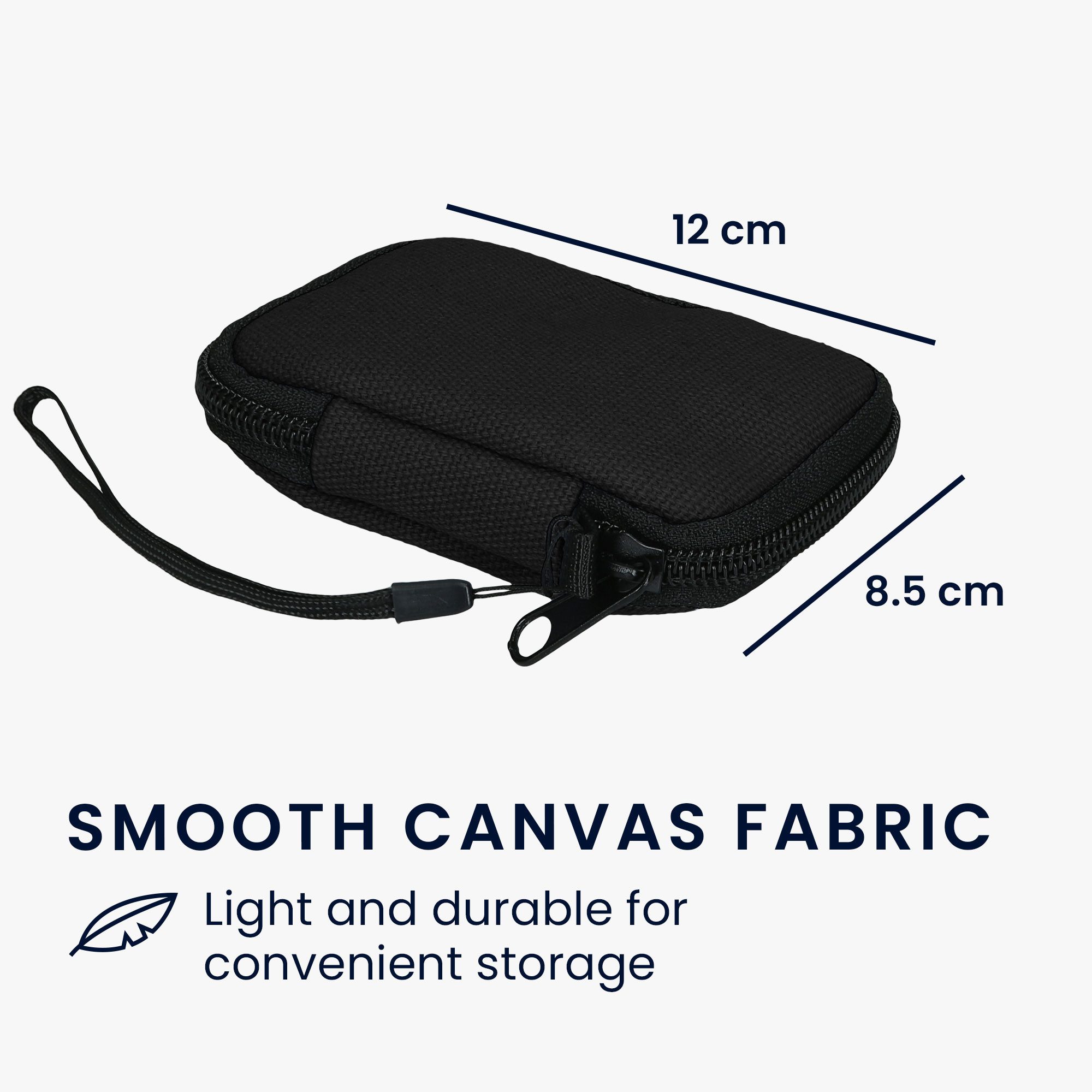 kwmobile Kopfhörer-Schutzhülle In-Ear Kopfhörer Tasche für in-ear Headphones Hülle, Canvas Cover Case - 6 x 9 cm Innenmaße - Etui