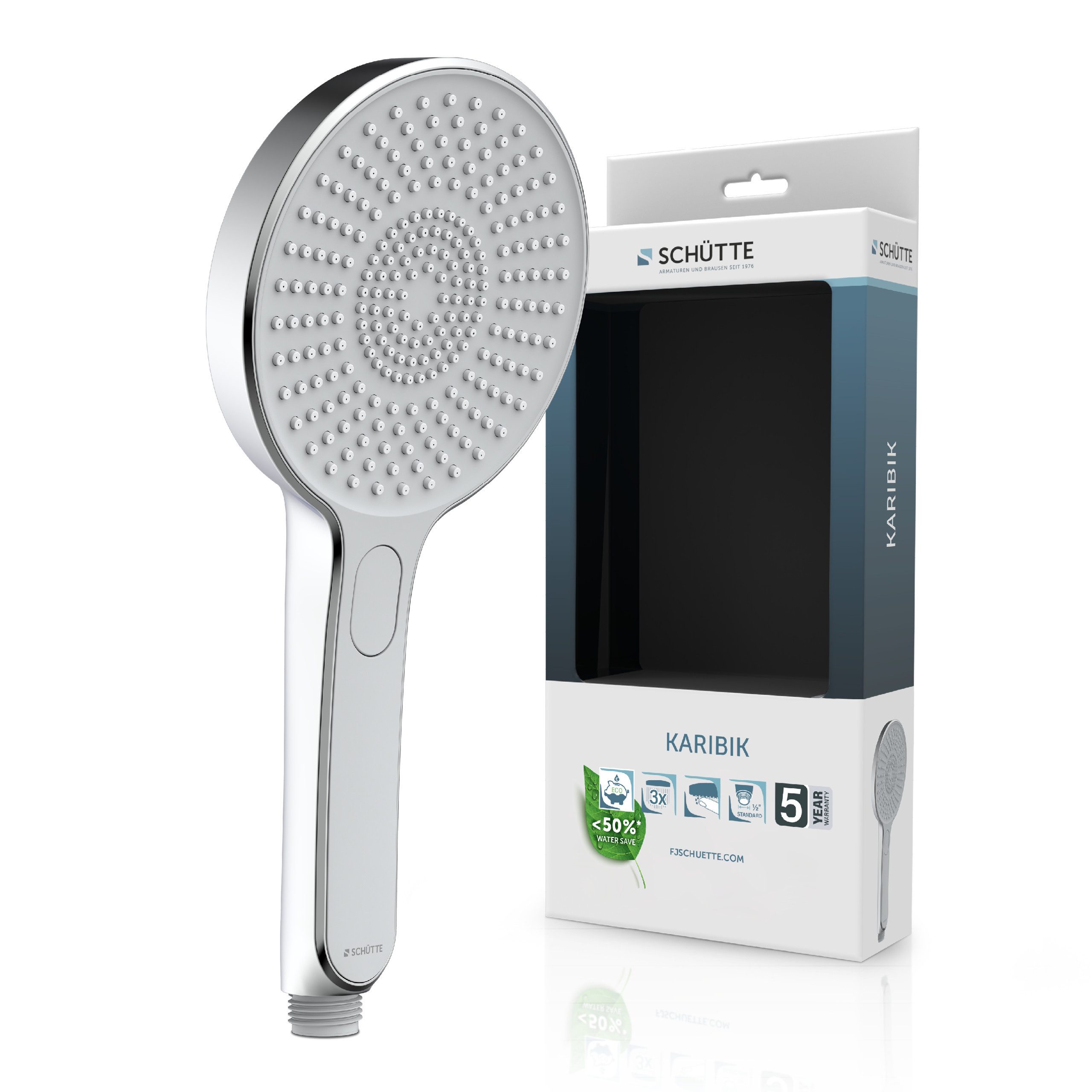Schütte Handbrause KARIBIK, 3-fach verstellbar, mit Antikalknoppen, wassers günstig online kaufen