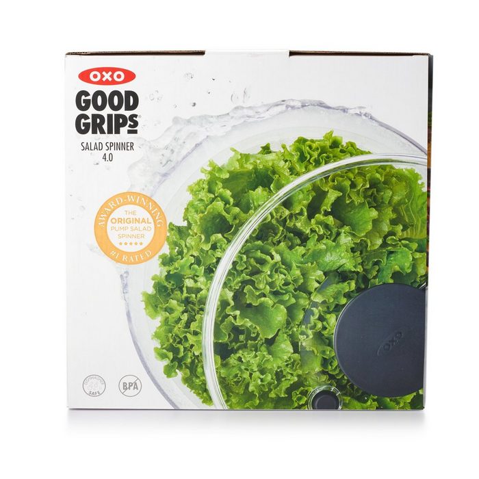 OXO Good Grips Salatschleuder OXO Good Grips Salatschleuder mit Sieb und Deckel – zum Waschen und Trocknen von Salat SY12031