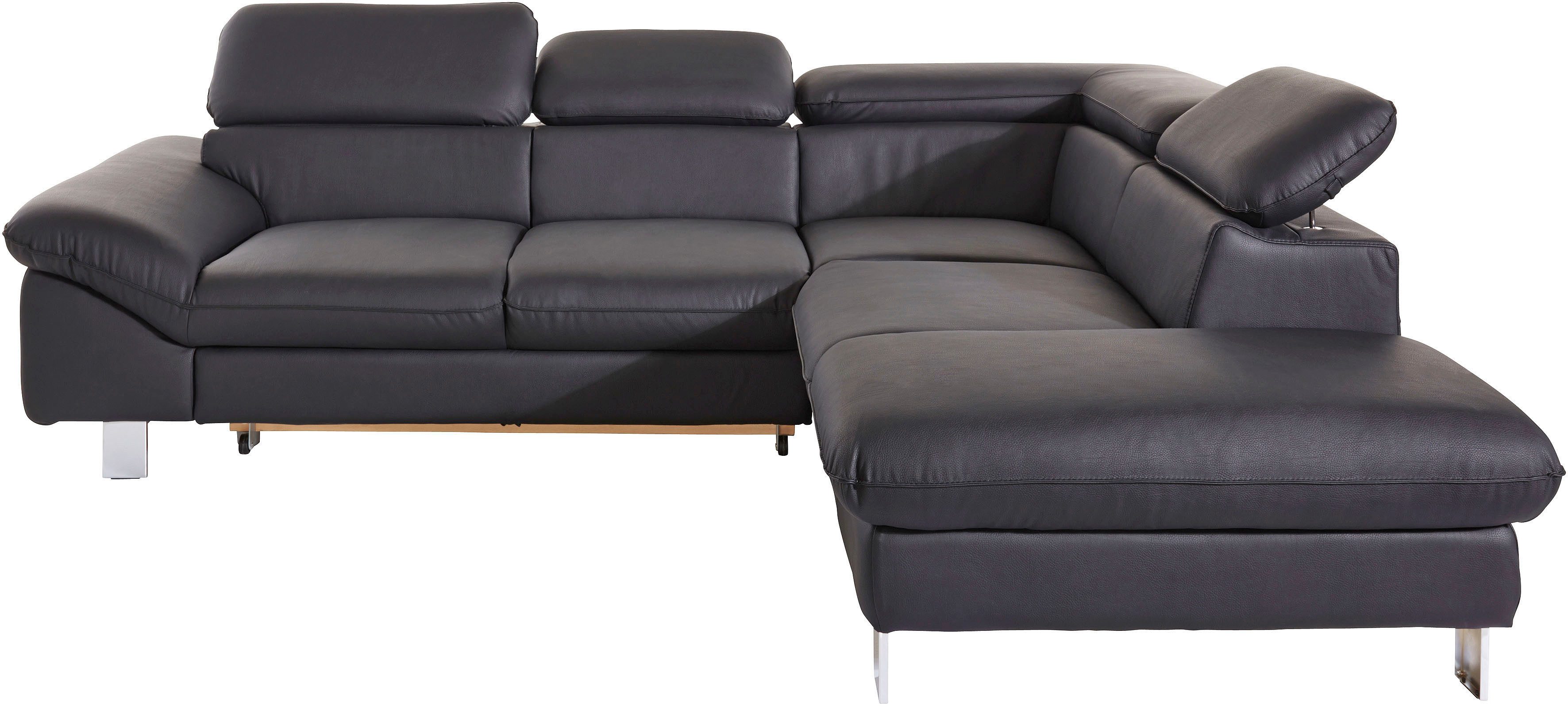 COTTA Ecksofa Driver L-Form, B: 265cm, moderne Couch, Wellenunterfederung, inkl. 3 x, Kopfteilverstellung, optional Schlaffunktion & Bettkasten