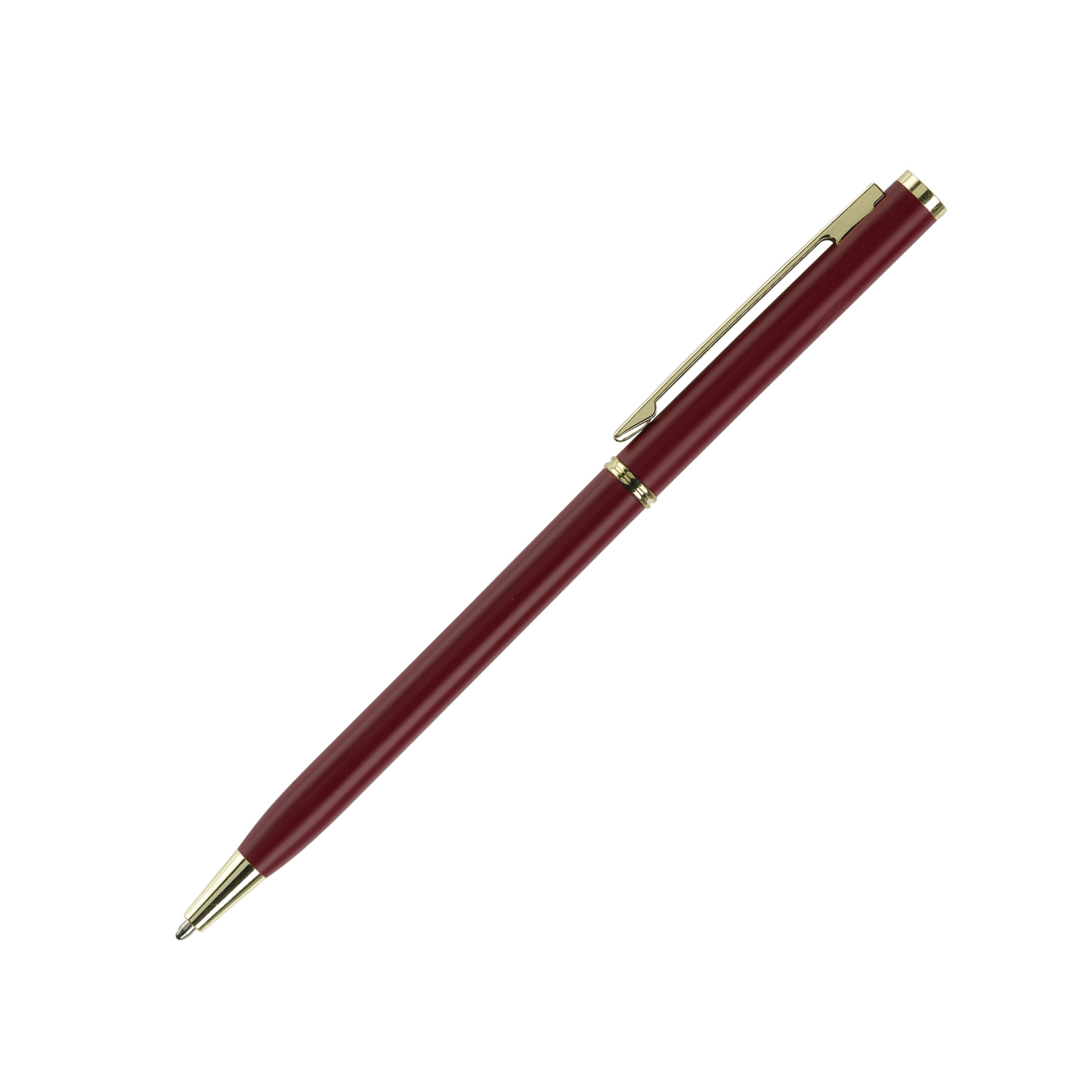 TOPPOINT Kugelschreiber Metal-Kugelschreiber "slim" / mit goldfarbige Teile / Farbe: rot