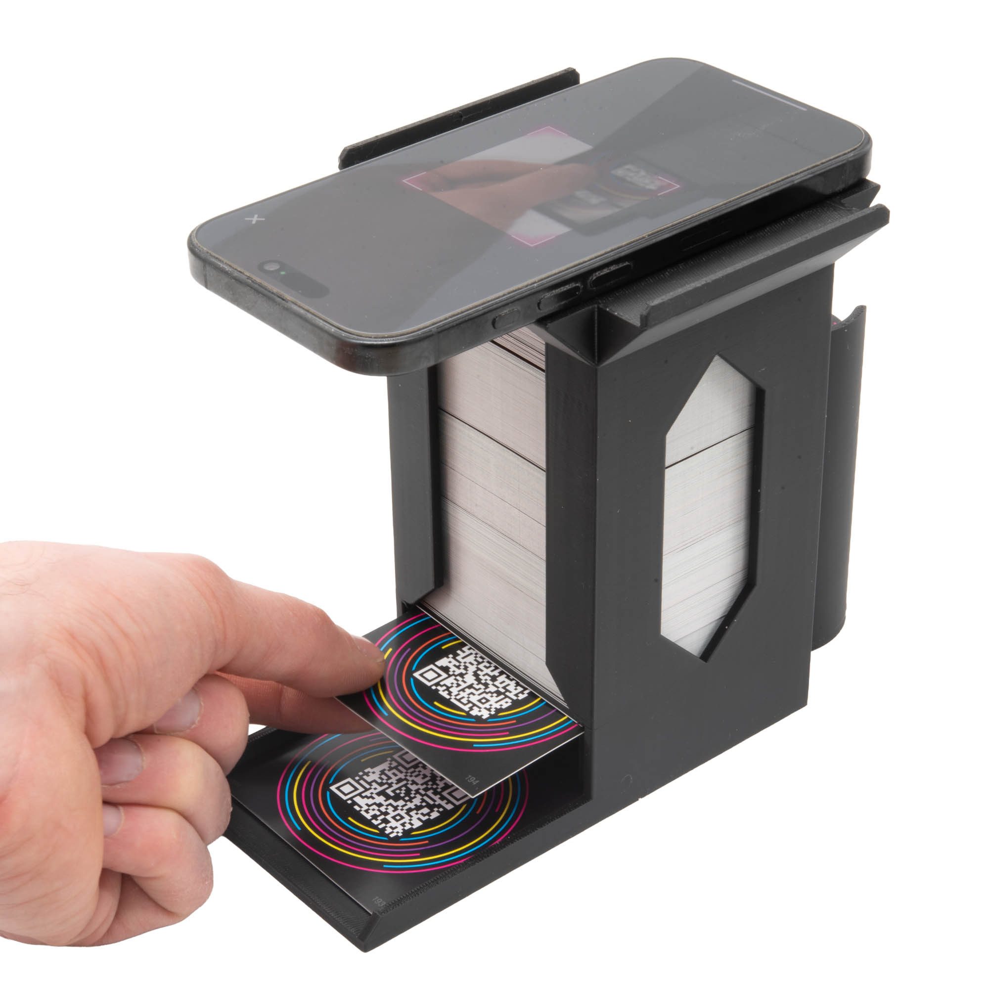 TSB Werk Spielesammlung Hit-Turm kompatibel für Hitster Spiel Hit-Station, Turm, Kartenleser, Handyhalter