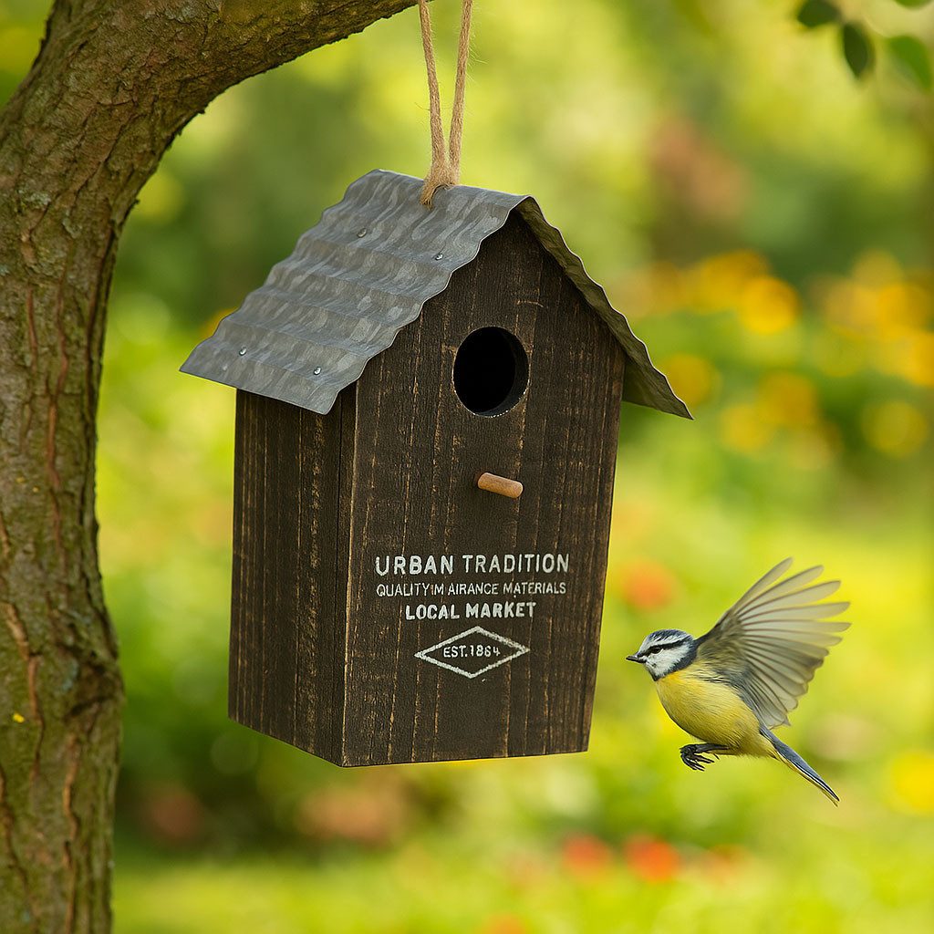 Vogelhaus Vogelhaus mit Zinkdach – Urban Style für Ihren Garten